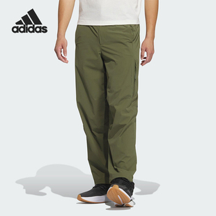 Adidas/阿迪达斯正品2025新款男士经典梭织透气运动长裤JZ8417