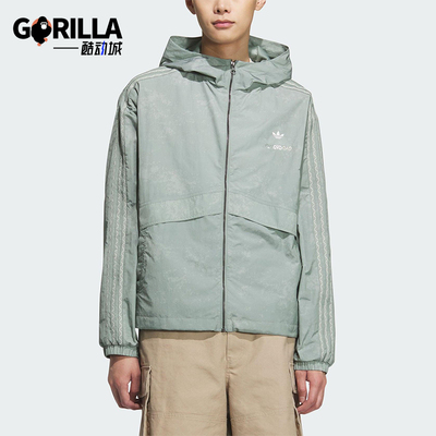 Adidas/阿迪达斯正品三叶草男女休闲连帽耐穿经典日常外套KC1434