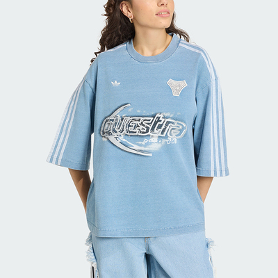 Adidas/阿迪达斯正品ADILENIUMDENIMT-SHIRT女经典短袖T恤KZ5011