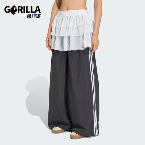 Adidas/阿迪达斯正品三叶草新款女黑白色宽松经典运动长裤KS1431