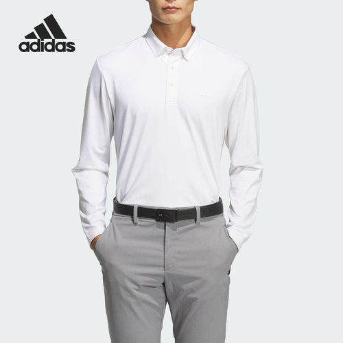 Adidas/阿迪达斯正品2025男士套头翻领运动长袖POLO衫JM7115