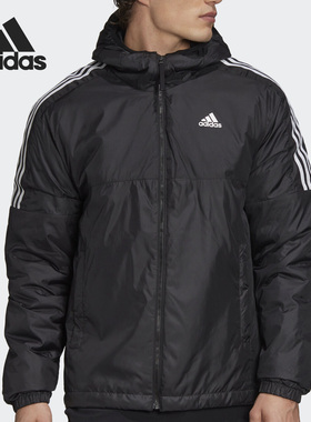Adidas/阿迪达斯官方正品男子户外运动保暖防风连帽棉服 GH4601