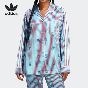 三叶草女子运动长袖 Adidas 2022冬季 衬衫 阿迪达斯官方正品 HY4571