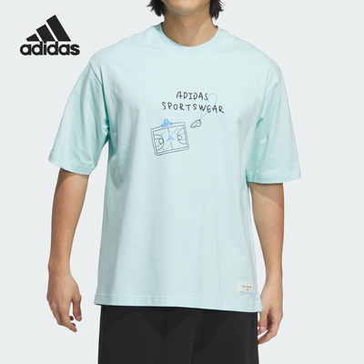 Adidas/阿迪达斯官方正品新款男休闲透气宽松圆领运动T恤JP4578