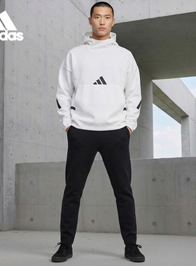 Adidas/阿迪达斯正品当季新款男士保暖连帽卫衣JF2454