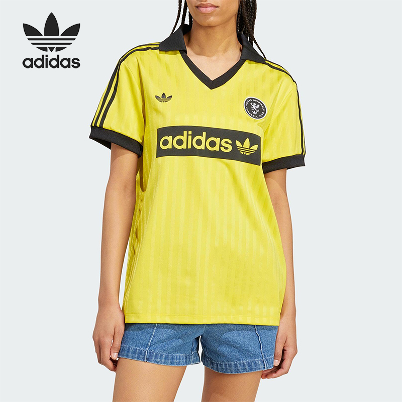 Adidas/阿迪达斯正品夏季女士休闲复古经典足球短袖POLO衫JY3544