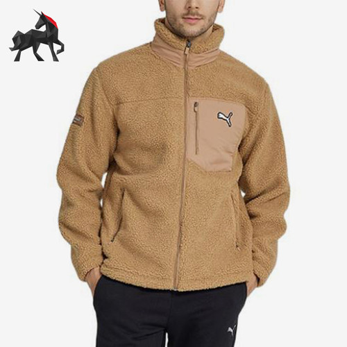 Puma/彪马正品新款男女同款立领拉链羊羔绒运动夹克外套932667-02