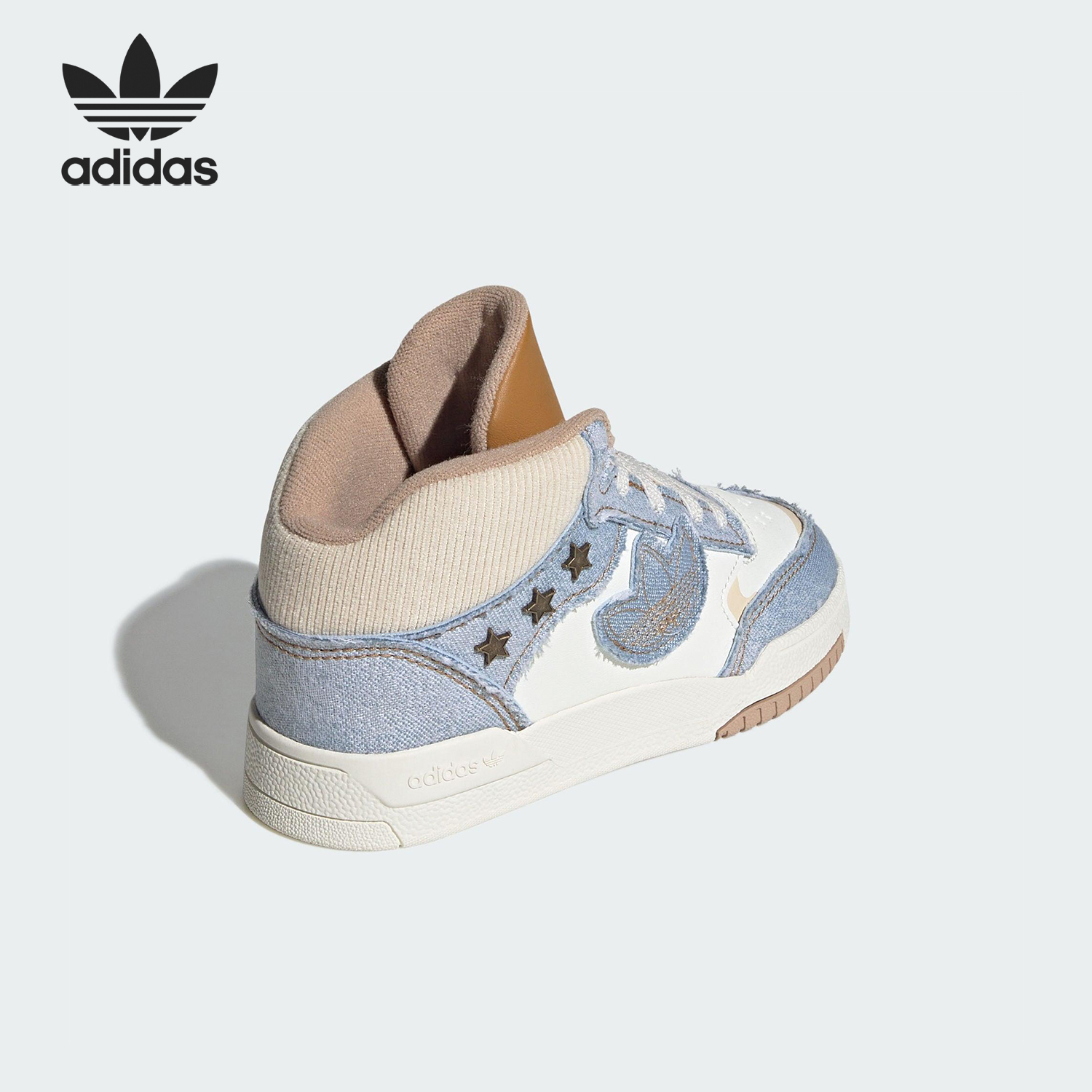 Adidas/阿迪达斯正品三叶草小童运动中帮耐磨休闲鞋JS2484