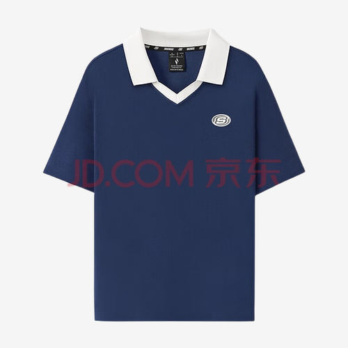 Skechers斯凯奇正品航海系女短袖亲肤翻领衫L225W115-00DU