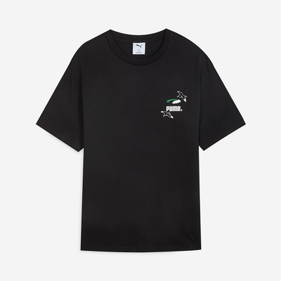 Puma/彪马正品2025夏季款男女印花宽松经典透气休闲短袖631253-01