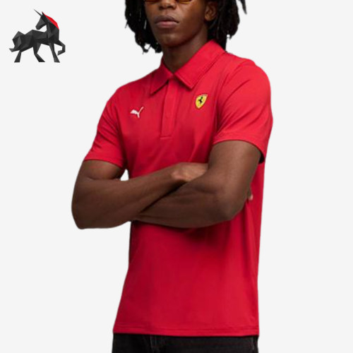 Puma/彪马正品法拉利系列新款男红色柔软经典亲肤POLO衫632782-02