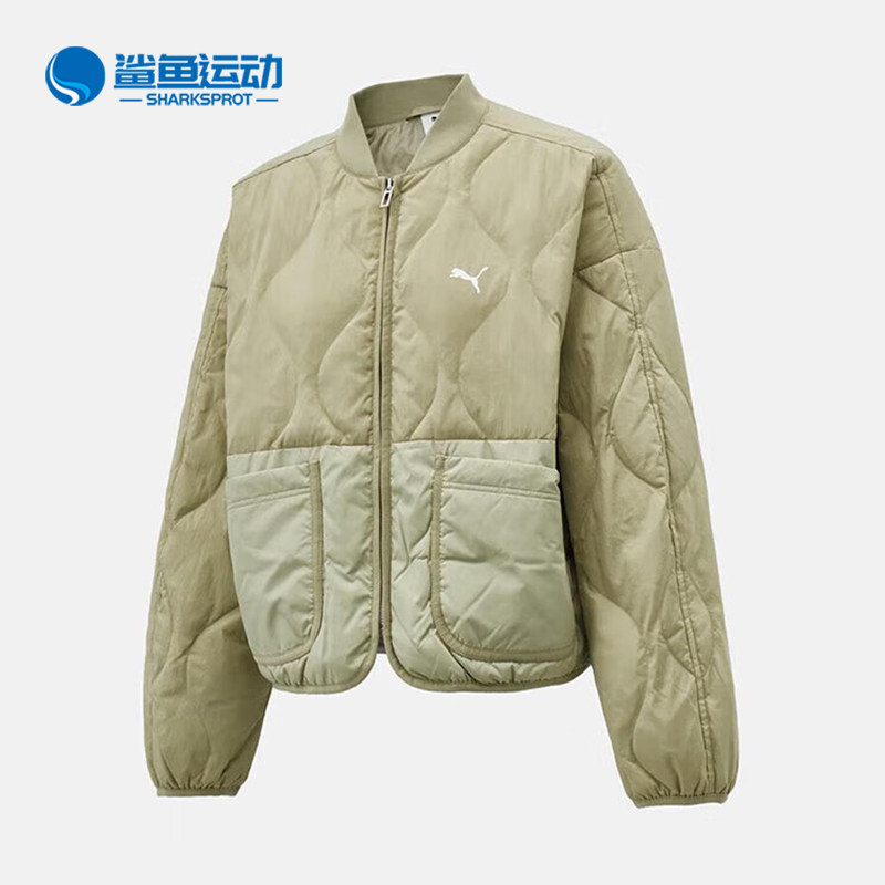 Puma/彪马正品含羽绒外套新款女浅绿色柔软经典夹克外套635502-82