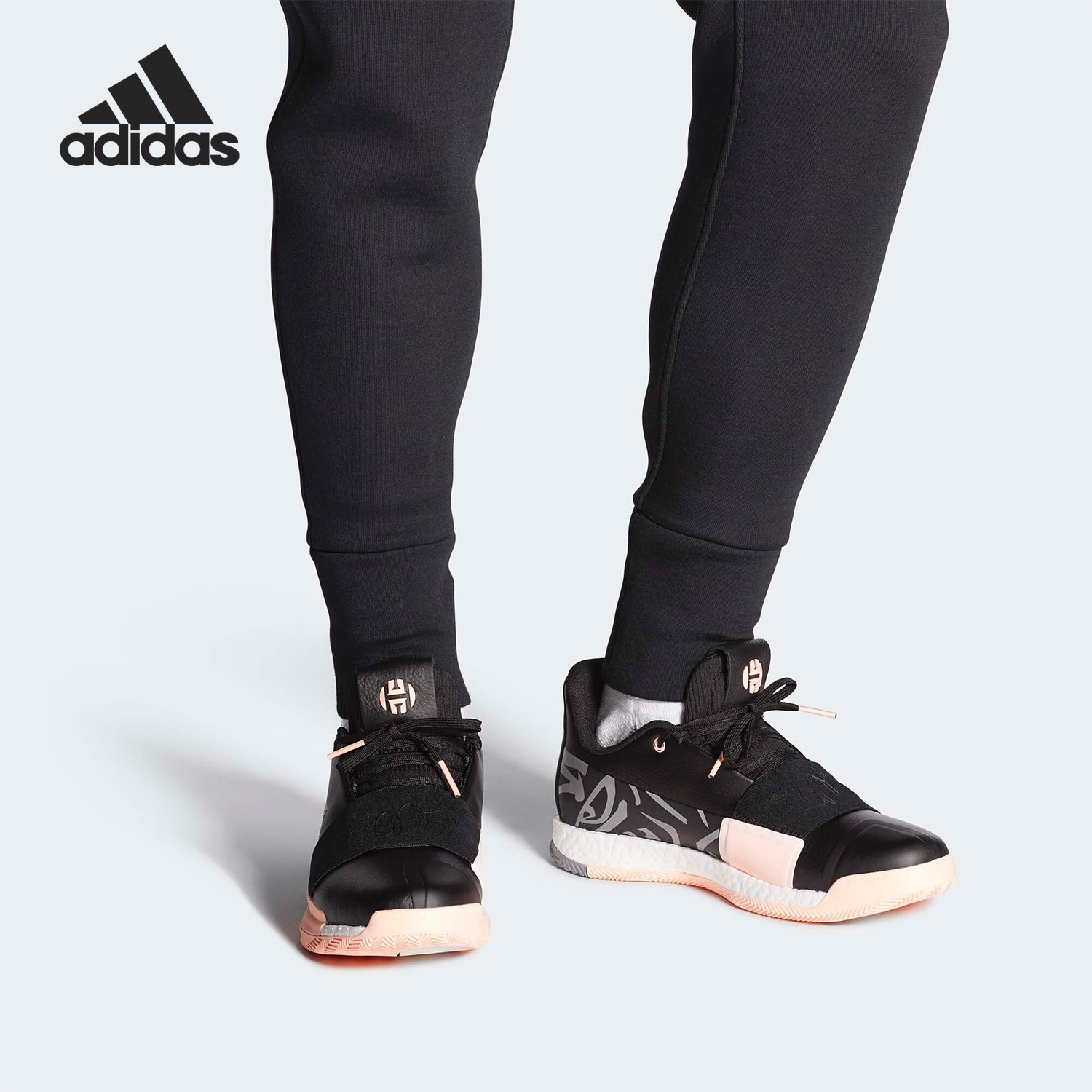 Adidas/阿迪达斯正品秋冬新款男士低帮缓震皮面篮球鞋EE3956