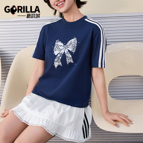 Adidas/阿迪达斯正品LOOSE SS TEE W女士经典运动短袖T恤LF1201