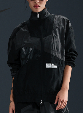 Nike/耐克正品新款女士机能梭织拼接立领夹克外套HJ0177-060