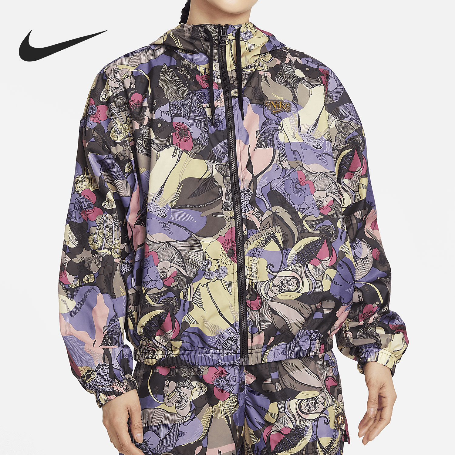 nike耐克正品女子印花夹克外套