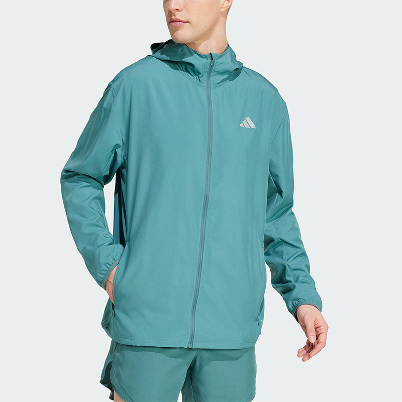 Adidas/阿迪达斯正品RUN IT JACKET男女拉链跑步连帽夹克JM5742