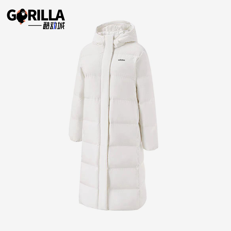 Adidas/阿迪达斯正品冬季新款女士经典户外保暖连帽羽绒服JL9621