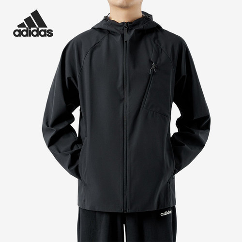 Adidas/阿迪达斯正品男女黑色防水保暖经典休闲夹克外套KG8959