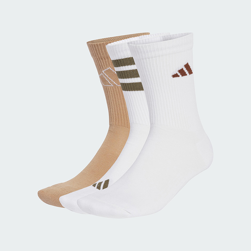 Adidas/阿迪达斯正品男女2025年男女经典针织运动袜三双装JW3646