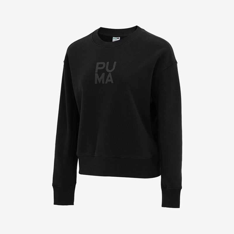 彪马女士宽松圆领套头休闲卫衣