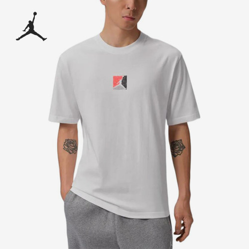 Nike/耐克正品JORDAN新款男白色印花圆领经典短袖T恤IF3065-100