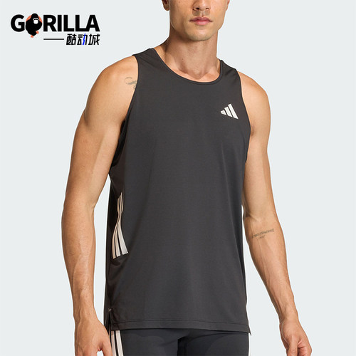 Adidas/阿迪达斯正品夏季男士透气日常跑步运动圆领背心T恤JZ6544