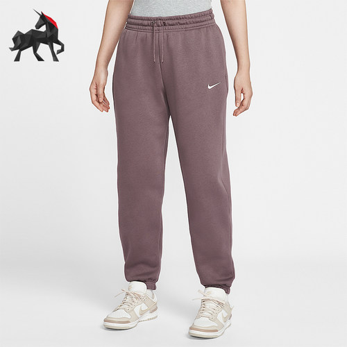 Nike/耐克正品春秋女士高腰宽松针织经典运动系带长裤FZ5997-502