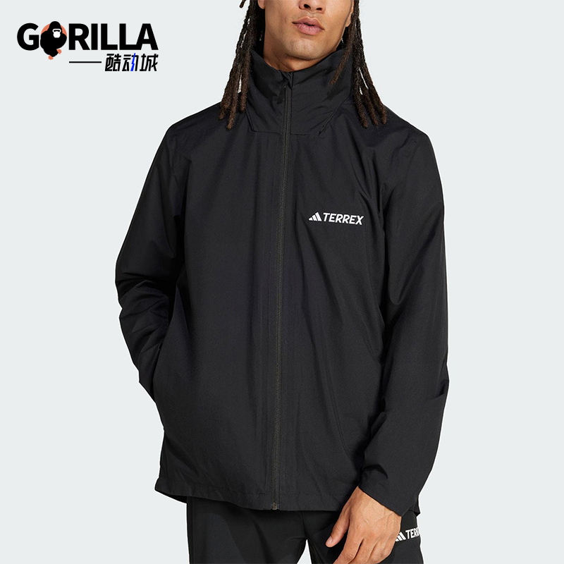 Adidas/阿迪达斯正品新款男士户外梭织连帽夹克外套JM8692