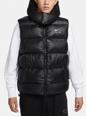 Nike/耐克正品新款男士经典拉链柔软简约棉马甲FD6428-010