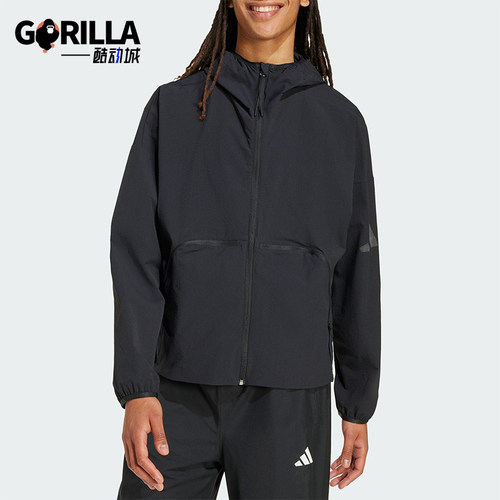 Adidas/阿迪达斯正品MYSHELTER男士休闲梭织连帽运动外套JM3936