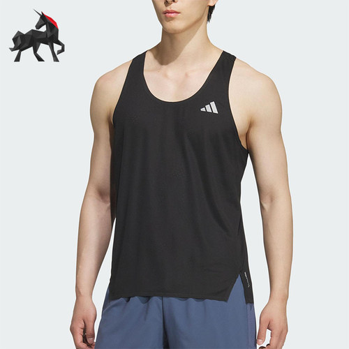 Adidas/阿迪达斯正品ESS TANK TOP男女跑步修身运动背心KH3756
