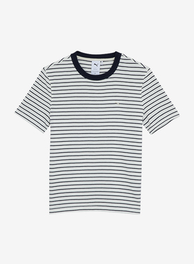 Puma/彪马正品透气专柜新款女士复古休闲条纹短袖T恤627732-59