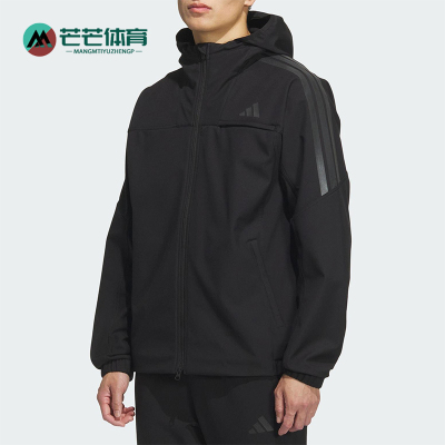 Adidas/阿迪达斯正品SL WARM JKT男士运动三条纹连帽外套KA1307
