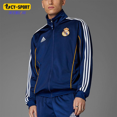 Adidas/阿迪达斯正品REAL MADRID男士立领运动宽松足球外套JW1993