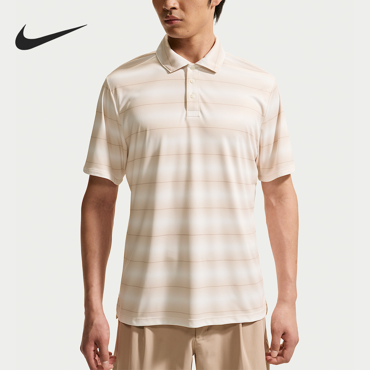 Nike/耐克正品Par男士吸湿排汗针织运动翻领T恤IB0219-104 - 实物图