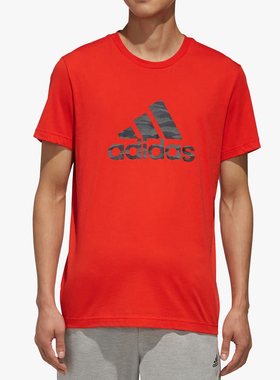 Adidas/阿迪达斯正品圆领运动休闲男子透气短袖T恤 EK4740