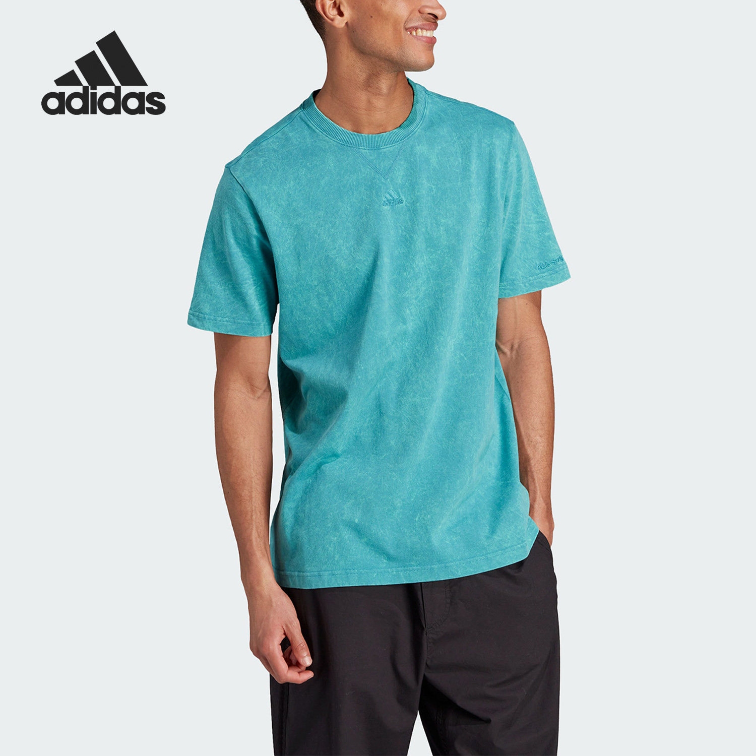 Adidas/阿迪达斯官方正品夏季男子新款刺绣运动休闲短袖T恤IJ6922,运动服/休闲服装,运动T恤,淘宝优惠券,粉丝福利购,淘宝优惠卷