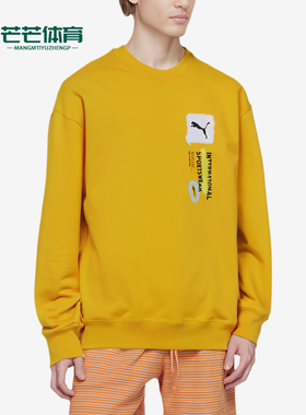 Puma/彪马正品春季新款女士印花简约经典休闲卫衣套头衫536303-85