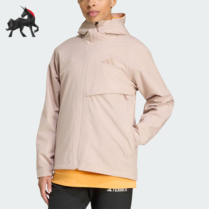 Adidas/阿迪达斯正品W MT 2L RAIN J女士连帽户外冲锋衣KA7037