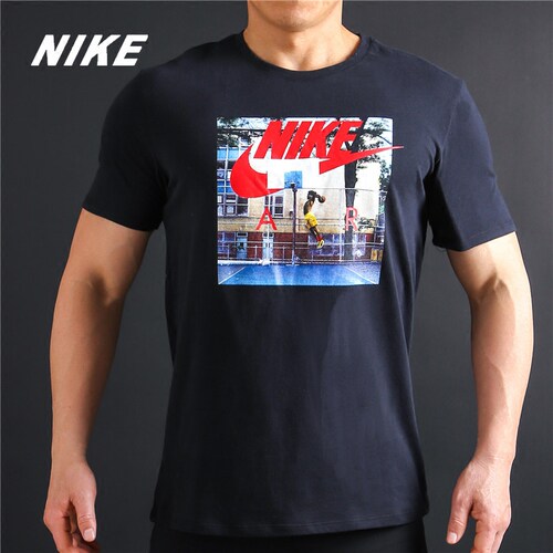 Nike/耐克正品 JUST DO IT男装短袖运动休闲舒适圆领T恤707361