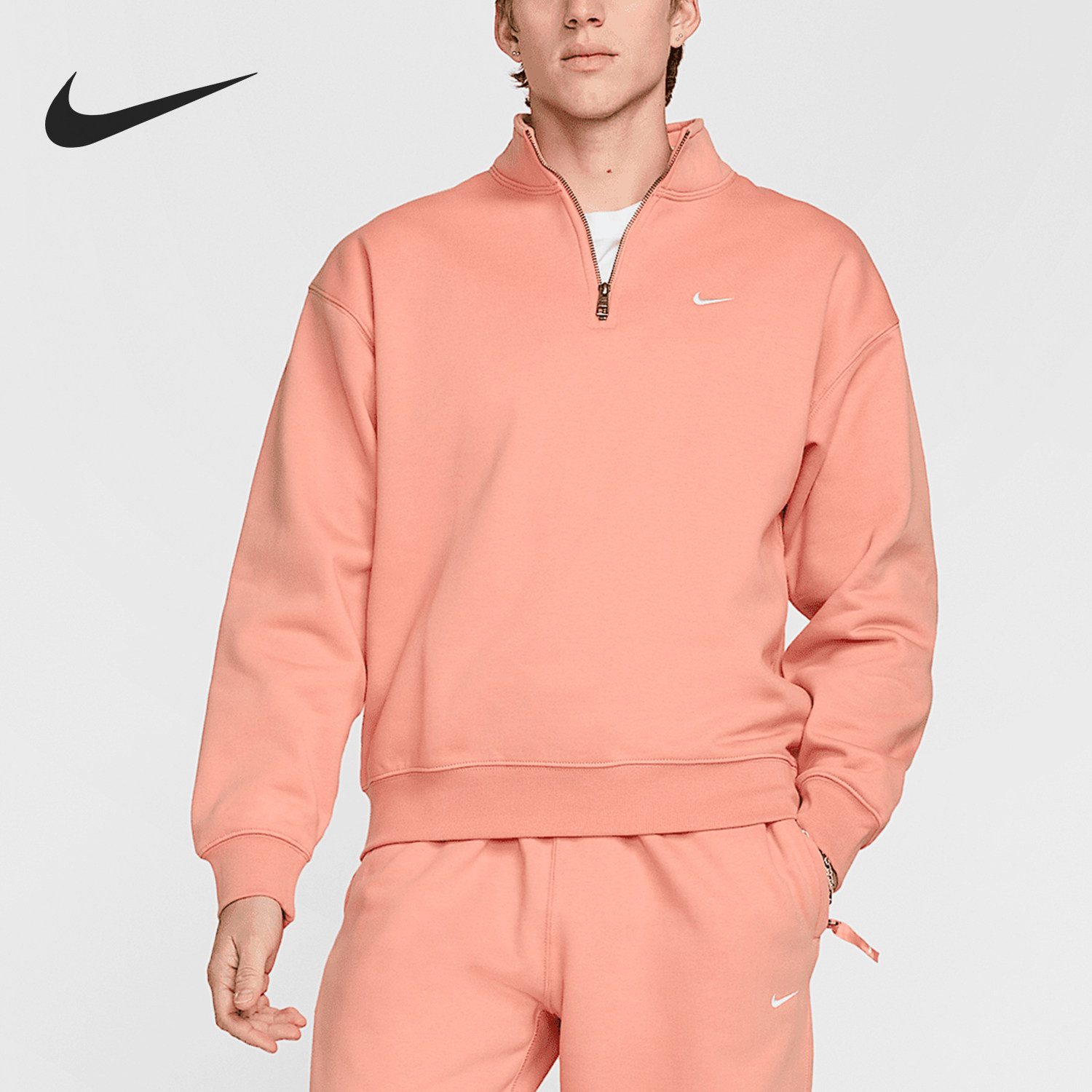 Nike/耐克官方正品2025秋季款男士立领刺绣耐穿套头衫DQ5209-844,运动服/休闲服装,运动卫衣/套头衫,淘宝优惠券,粉丝福利购,淘宝优惠卷