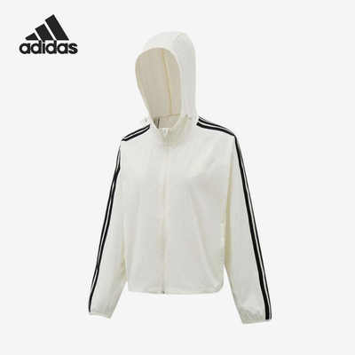 Adidas/阿迪达斯正品新款女白黑色轻盈防风经典夹克外套KX2759