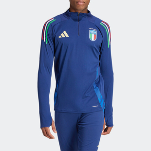 Adidas/阿迪达斯正品意大利队男士足球训练运动套头衫IQ2167