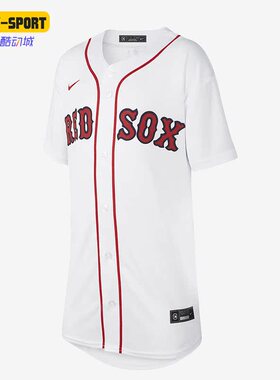 Nike/耐克正品波士顿红袜队大童运动短袖透气棒球球衣 DZ3691-100