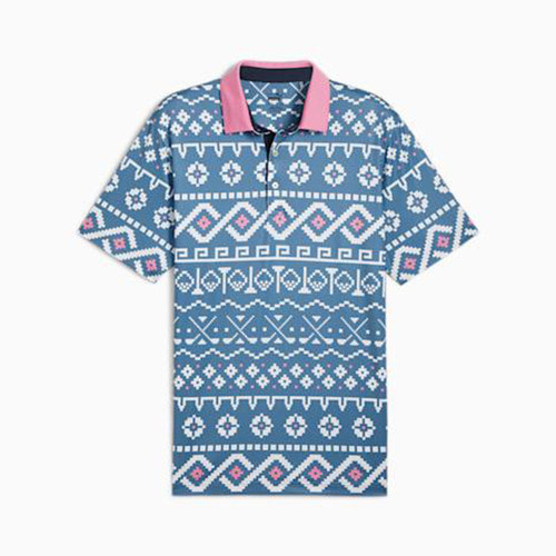 Puma/彪马正品Golf男士休闲满印花翻领透气运动POLO衫626836-02