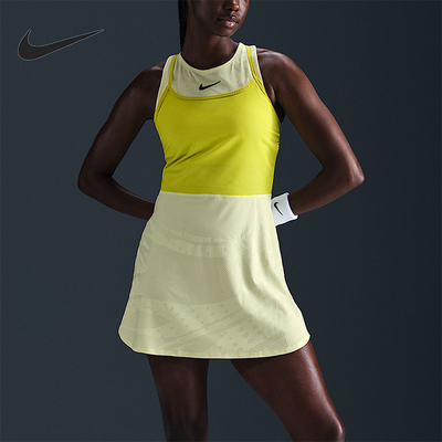 Nike/耐克正品2025夏季款女士拼接无袖运动透气连衣裙FZ6463-331