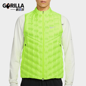 耐克正品 秋冬男士 无袖 Nike 拉链羽绒拼接拒水跑步马甲FB7543 702