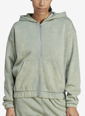 Adidas/阿迪达斯正品新款女士运动加绒保暖连帽外套IL3273