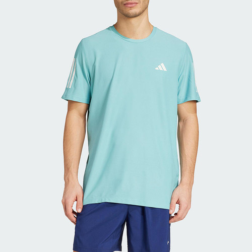 Adidas/阿迪达斯正品OWN THE RUN TEE男士运动圆领短袖T恤JX2211